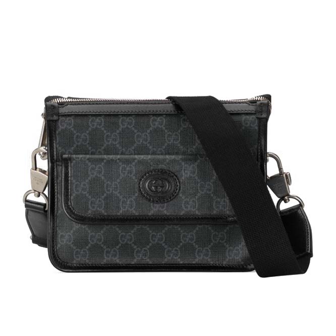 GUCCI MESSENGER BAG WITH INTERLOCKING&G 674164 92THN 1000 (21*16.5*8cm) GUCCI MESSENGER BAG WITH INTERLOCKING&G 674164 92THN 1000 (21*16.5*8cm)